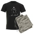thumbnail image 6 of CafePress - Skeleton Playing Hockey Facing - Men's Dark Loose Fit Cotton Pajama Set, 6 of 7