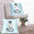 thumbnail image 6 of Cute Cartoon Zebra Stars Throw Pillow Covers Pillowcases 18 x 18 Inch Home Decor 2 Packs for Bedroom Sofa, 6 of 6
