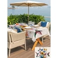 thumbnail image 5 of Outdoor Tablecloth with Umbrella Hole for Patio/Picnic/Party/Camping, Hummingbird Waterproof Table Cloth Rectangle Table Cover Washable, Spring Vintage Oil Painting Sunflowers Beige (60"x 120"), 5 of 8