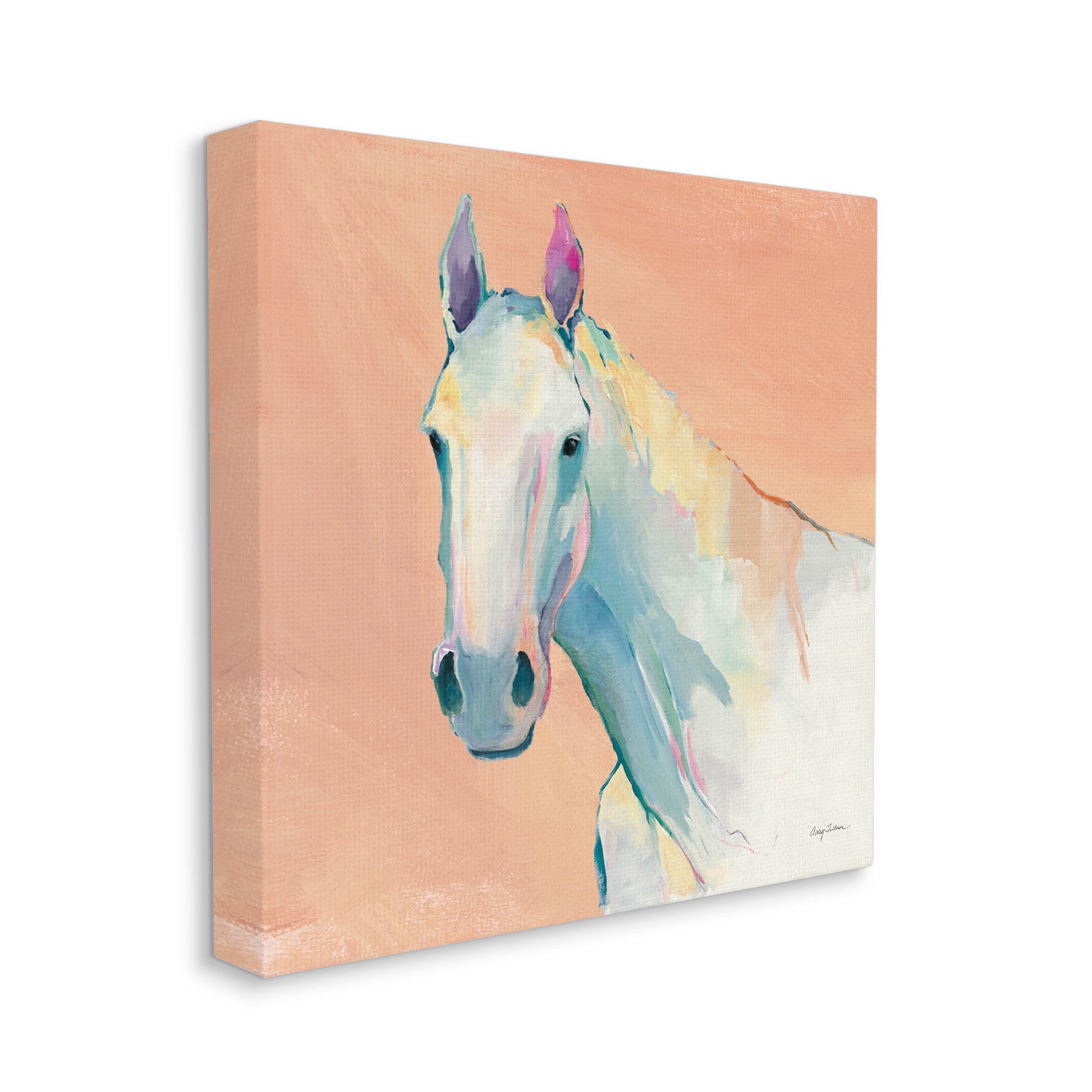 Stupell Industries Modern Horse Vivid Composition Painting Gallery Wrapped Canvas Print Wall Art, Design by Avery Tillmon