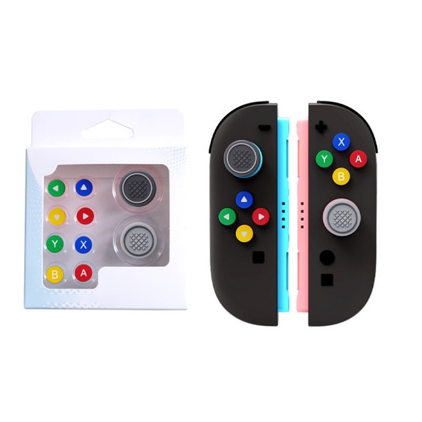 Pegatizas Joystick & Botón Pegatina Llaves Silicona para El Interruptor 2 (colorido)