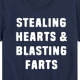thumbnail image 3 of Instant Message - Stealing Hearts And Blasting Farts - Valentine's Day - Youth Short Sleeve T-Shirt, 3 of 6