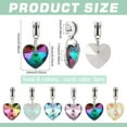 thumbnail image 2 of 30 piezas de dijes de corazón de cristal, 6 colores, colgantes de corazón facetados con gancho, dijes colgantes de amor., 2 of 6