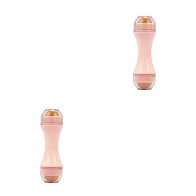Qarigey Rodillo absorbente de aceite facial Cuidado de la piel Limpieza Rolling Stick Remover Pink Rosado 2Conjunto