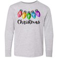 thumbnail image 3 of Inktastic Merry Christmas Rainbow Holiday Lights Long Sleeve Youth T-Shirt, 3 of 5