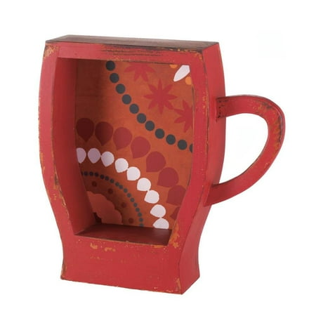 Wall Shelf Display Modern Standing Red Coffee Cup Small Decorative Wall Shelf Display Modern Standing Red Coffee Cup Small Decorative Wood