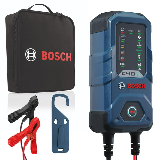 Cargador de batería Bosch C40-Li 5 A 6V/12V para plomo-ácido y litio