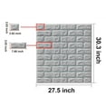 thumbnail image 2 of Novashion 5/10Pcs 30x28 inch 3D Tile Brick Wall Sticker, Self-adhesive Waterproof PE Foam Wall Panels, Peel and Stick Brick Wallpaper Wall Art Decor for Living Room Bedroom Background TV Wall Decoration, 2 of 8