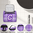 thumbnail image 5 of Personalized Initial Letter Makeup Bag,Hanging Toiletry Bag for Women with Hook,Large Travel Cosmetic Bag Organizer,Wash Bag for Gym,Beach,Business Trip, 5 of 7