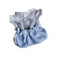 thumbnail image 2 of Ropa para muñecas de peluche de 8 pulgadas, top y pantalones, traje de repuesto, mono de decoración suave para Azul, 2 of 9
