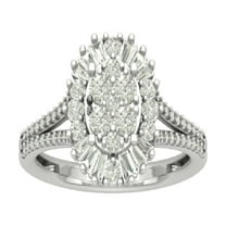 Araiya 14K White Gold Diamond Halo Ring (1 cttw, I-J Color, I2-I3 Clarity), Size 7