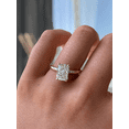 thumbnail image 3 of ESTE ORIGIN 4Ctw Radiant Moissanite Solitaire Engagement Ring with Hidden Halo in 10K Yellow Gold for Women, 3 of 7