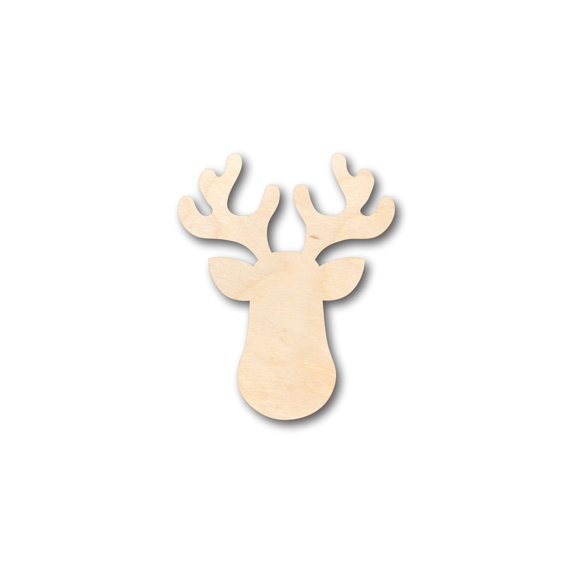 Unfinished Wood Cute Reindeer Shape - Christmas - Craft - up to 36" DIY 1" / 1/4"