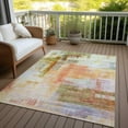 thumbnail image 6 of Addison Rugs Chantille Indoor/Outdoor Transitional Squares Coral Washable Rectangle Rug, 9' x 12', 6 of 6