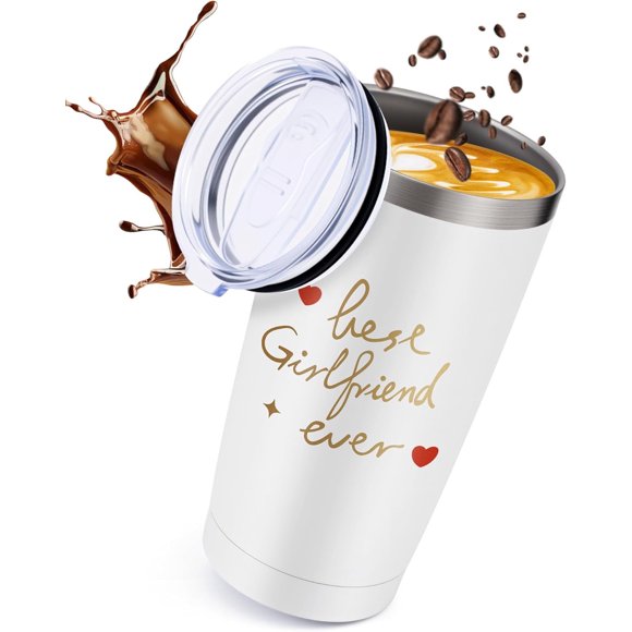 20 Oz Insulated Coffee Cups Car Travel With LIDS Unique Christmas Birthday Ideas For Women Useful Custom Gifts Stepmothers Valentines Moms Daughters Day Daughters-In-Law Busy Adults