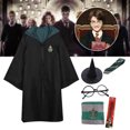 thumbnail image 1 of Disfraz De Alfarero Disfraz De Alfarero Disfraces de 6 piezas Academy Magic Robe rol duradero de Harry Negro para adultos (115), 1 of 9
