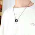 thumbnail image 5 of Collar chino para el día de San Valentín, colgante de acero inoxidable, anillo de plata con amor eterno para el golpe, 5 of 5