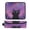 Purple Sky and Black Cat, variant on Hair Tool Organizer Bag with Heat Resistant Mat Removable Travel Storage Case for Hot Air Brushes Curling Irons Purple Sky and Black Cat