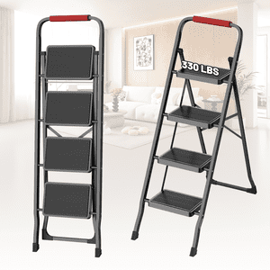 Lafati 4-Step Folding Ladder, 330 Lb Capacity