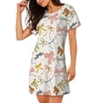 thumbnail image 2 of Lsque Colorful Bow Knots1 Pattern Nightgowns for Women Sleep Shirts Short Sleeve Nightshirt Pullover Nightdress Soft Sleepwear Relaxed Fit Nightdress, 2 of 6