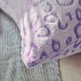 thumbnail image 3 of FY FIBER HOUSE Leopard Print Pillow Cover Flannel Fleece Throw Pillow Cases Covers for Couch Bed Sofa Set of 2, 16 x 16 Inch, Purple, 3 of 5