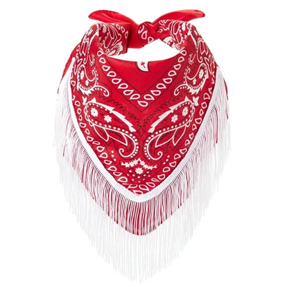 Aellinatey Women's Colorful Scarf Fringed Bandana Cowgirl Gift for Party and Carnivals