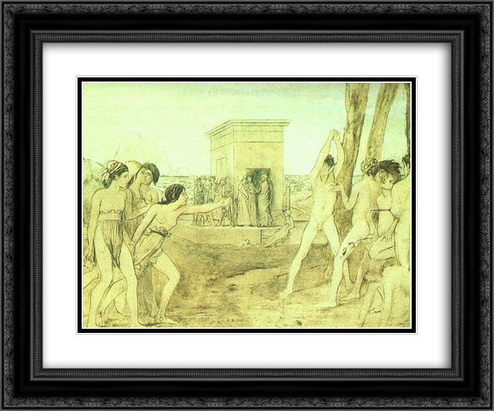 Edgar Degas 2x Matted 24x20 Black Ornate Framed Art Print