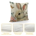 thumbnail image 4 of Creowell Happy Easter Bunny Pillow Covers Rabbit Flower Spring Farmhouse Decorative Throw Pillow Cases Blue Pink Yellow Cushion Cover for Couch, 4 of 5