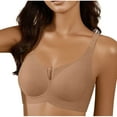 thumbnail image 2 of GUZOM Women's Wireless Bra - All-Day Comfort, Stretchy Breathable, Full Coverage Wide Straps - Size XL, Coffee, 2 of 8