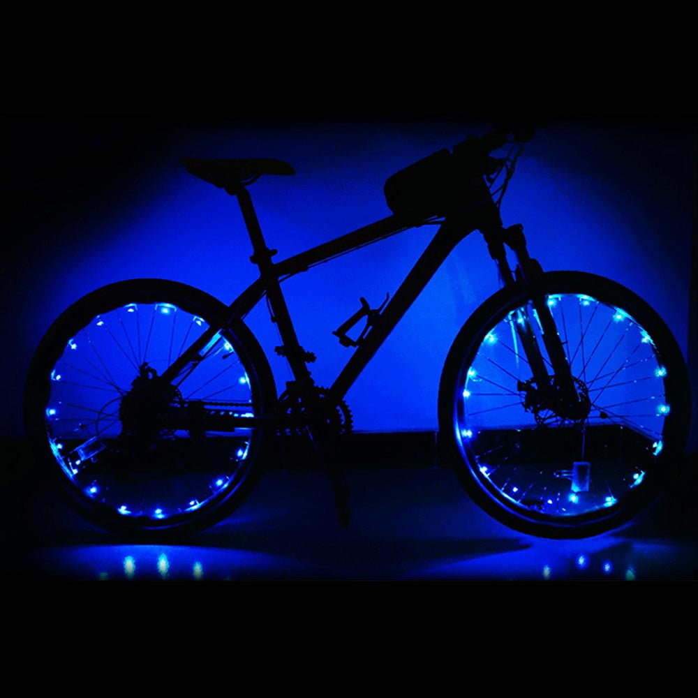 20 LED Bicycle Bike Cycling Rim Wheel Lights On Off Flash Spoke Light String