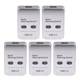 thumbnail image 1 of 5pack 2Ports USB2.0 Interruptor de automático HUB Switcher para impresora PC Laptop, 1 of 9