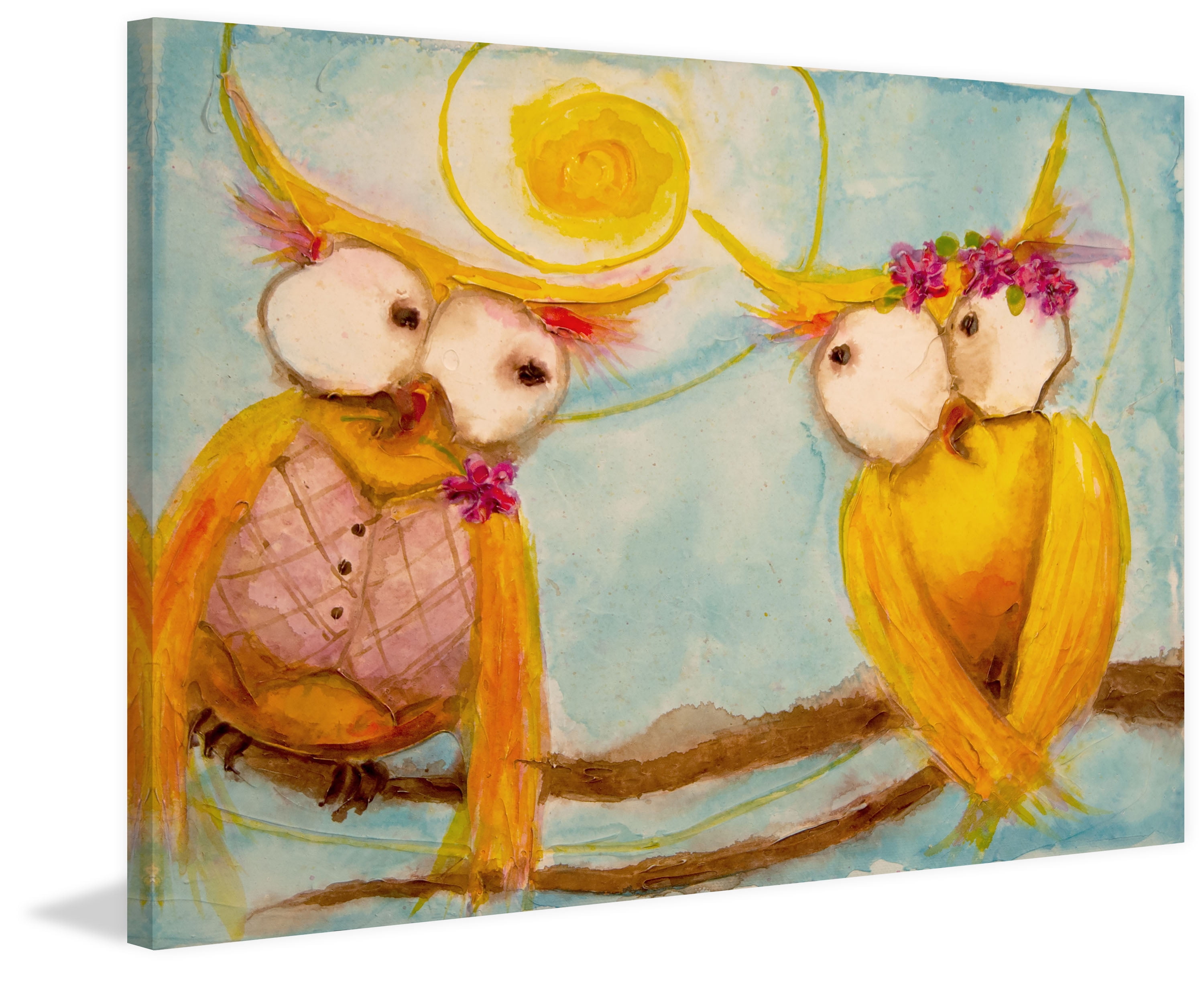 Marmont Hill Hoo’s Branch for Two Canvas Wall Art