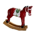 thumbnail image 4 of Estatua de caballo de Navidad, escultura de caballo de resina, figura coleccionable, colgante de animal Rojo, 4 of 9