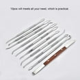 thumbnail image 4 of LIZEALUCKY 10pcs/set Portable Metal Sculpture Kit Jewelry Decoration Wax Carving Tool Set DIY Tools Kit, Spatula Chisel Carver Set and Carrying Case for Sculpting, Detailing, Pottery Carving, 4 of 9