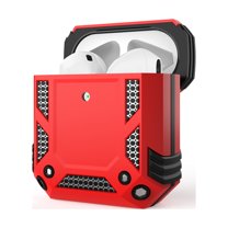 NIFFPD Apple AirPods Case, Full-Body Hard Silicone Shockproof AirPods Case Cover Airpods 2&1 Red