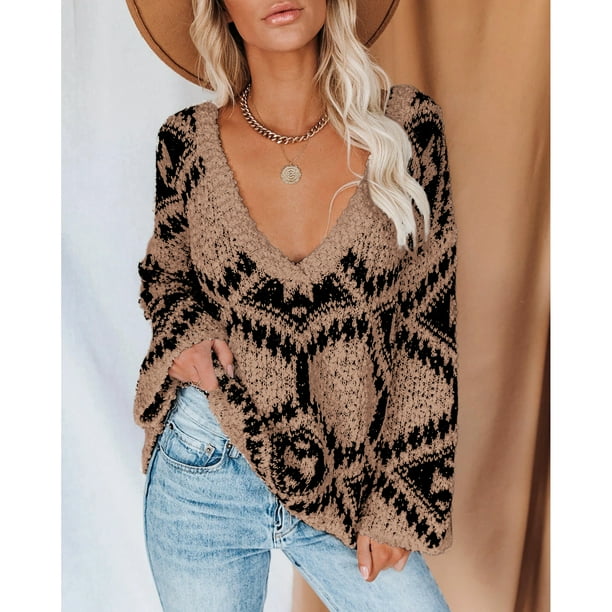 Fleece v neck sweater hotsell
