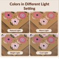 thumbnail image 7 of Design&I 5'x7' Washable Area Rug Pink Blossoming Garden Floral Array Design Charming of Stylized Flowers and Hearts for Guest Room, Lounge, Apartment, Flatweave & Daily Traffic Ready, 7 of 7