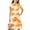 Orange, variant on Spazoro Kids Girls A Line Dresses, Short Sleeve Stretchy Wrinkle New Style Tie Dye Princess Dress for Child Girls Multicolor Size 4 T