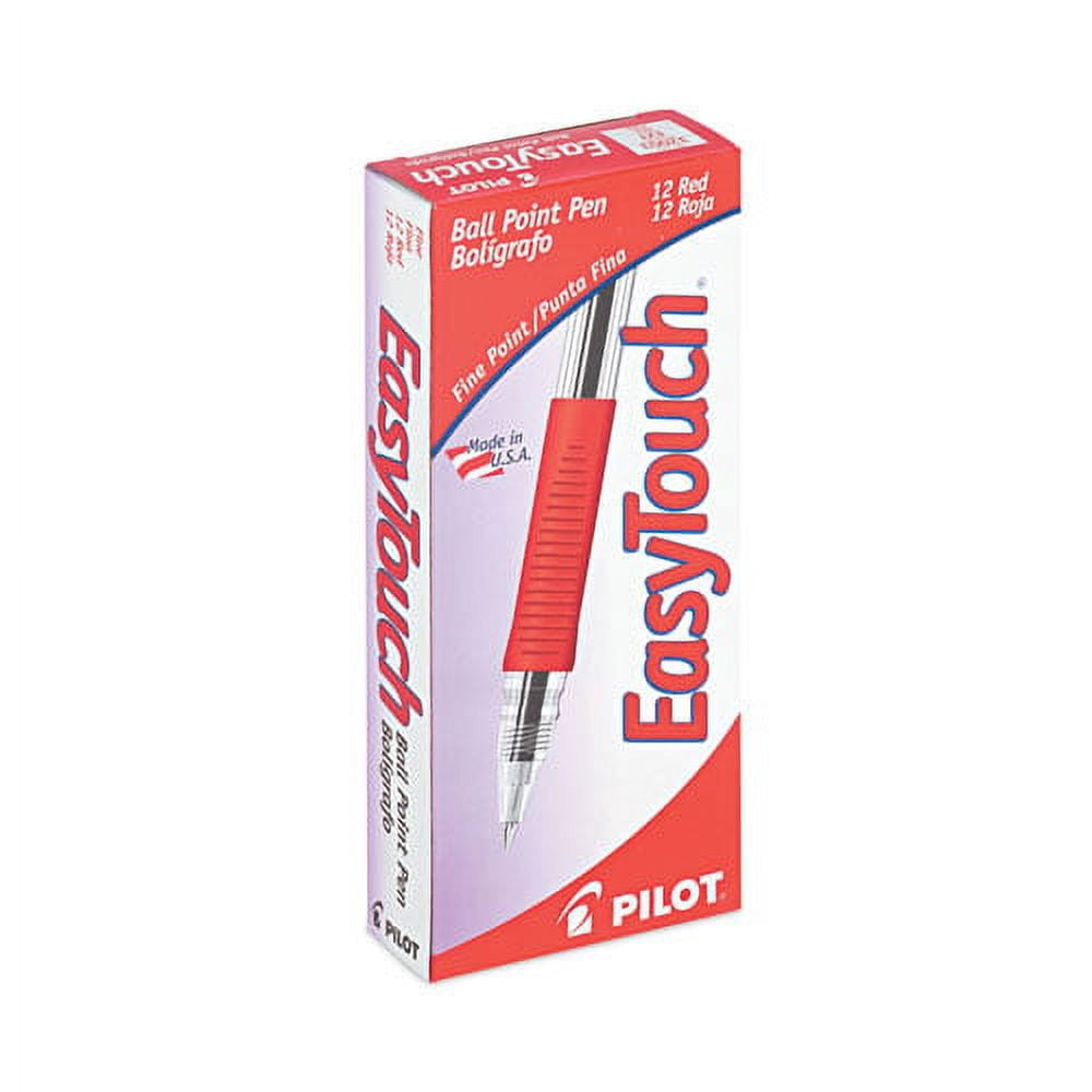 Easytouch Ballpoint Pen, Stick, Fine 0.7 Mm, Red Ink, Clear Barrel, Dozen | Bundle of 10 Dozen
