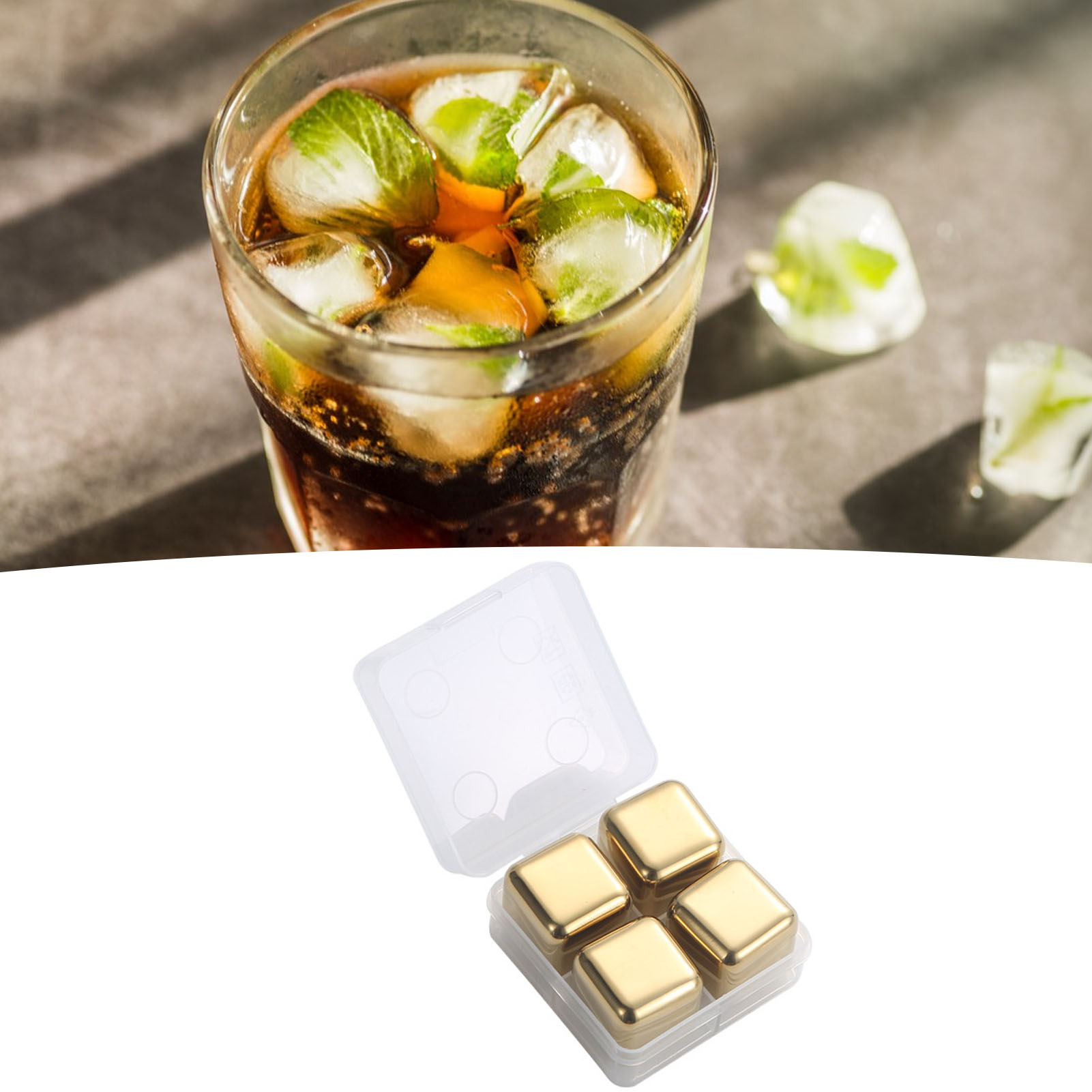 2024 Metal Ice Cubes Stainless Steel Reusable Quick Chilling Clean ...