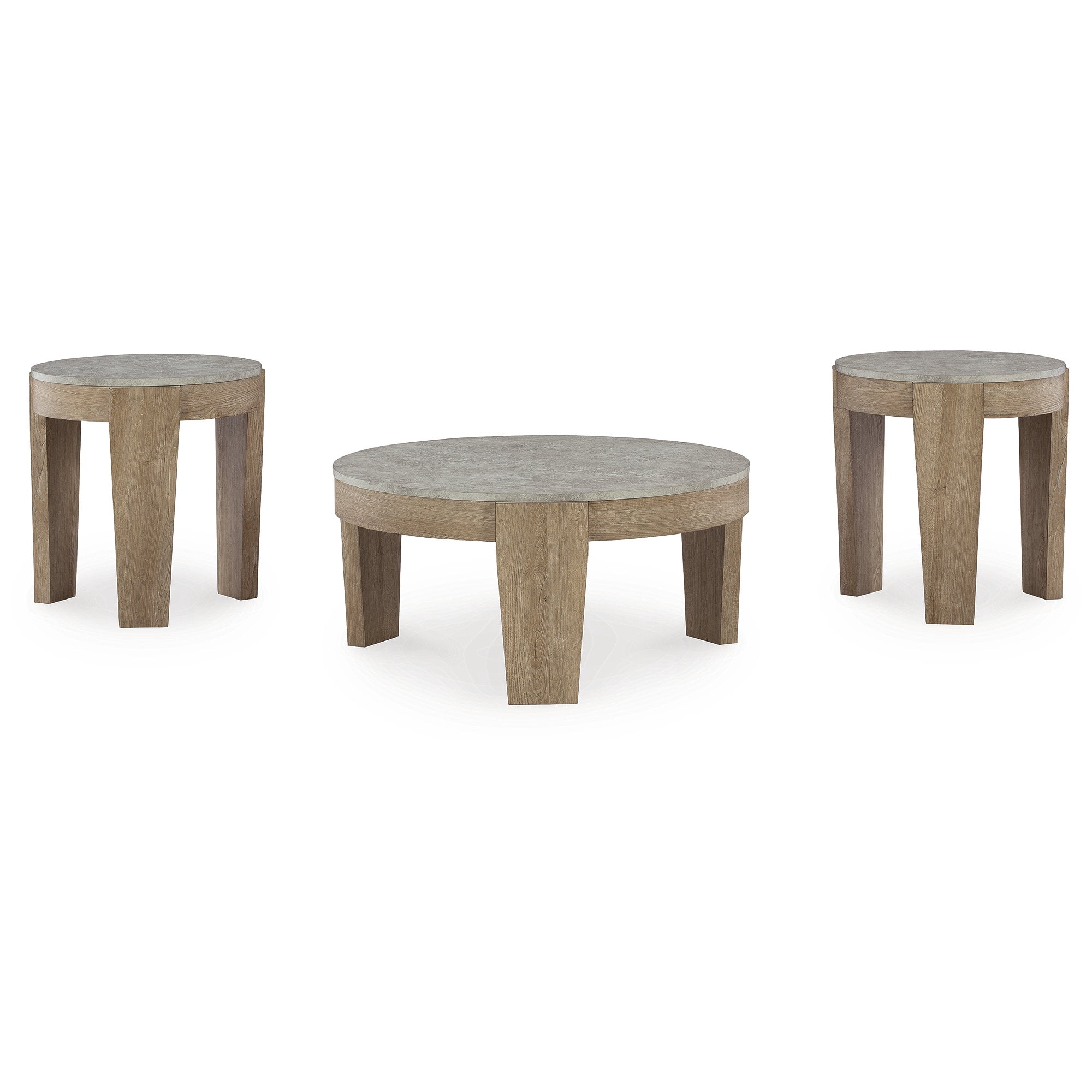 Signature Design by Ashley Guystone Coffee & End Table Set of 3, Light Brown