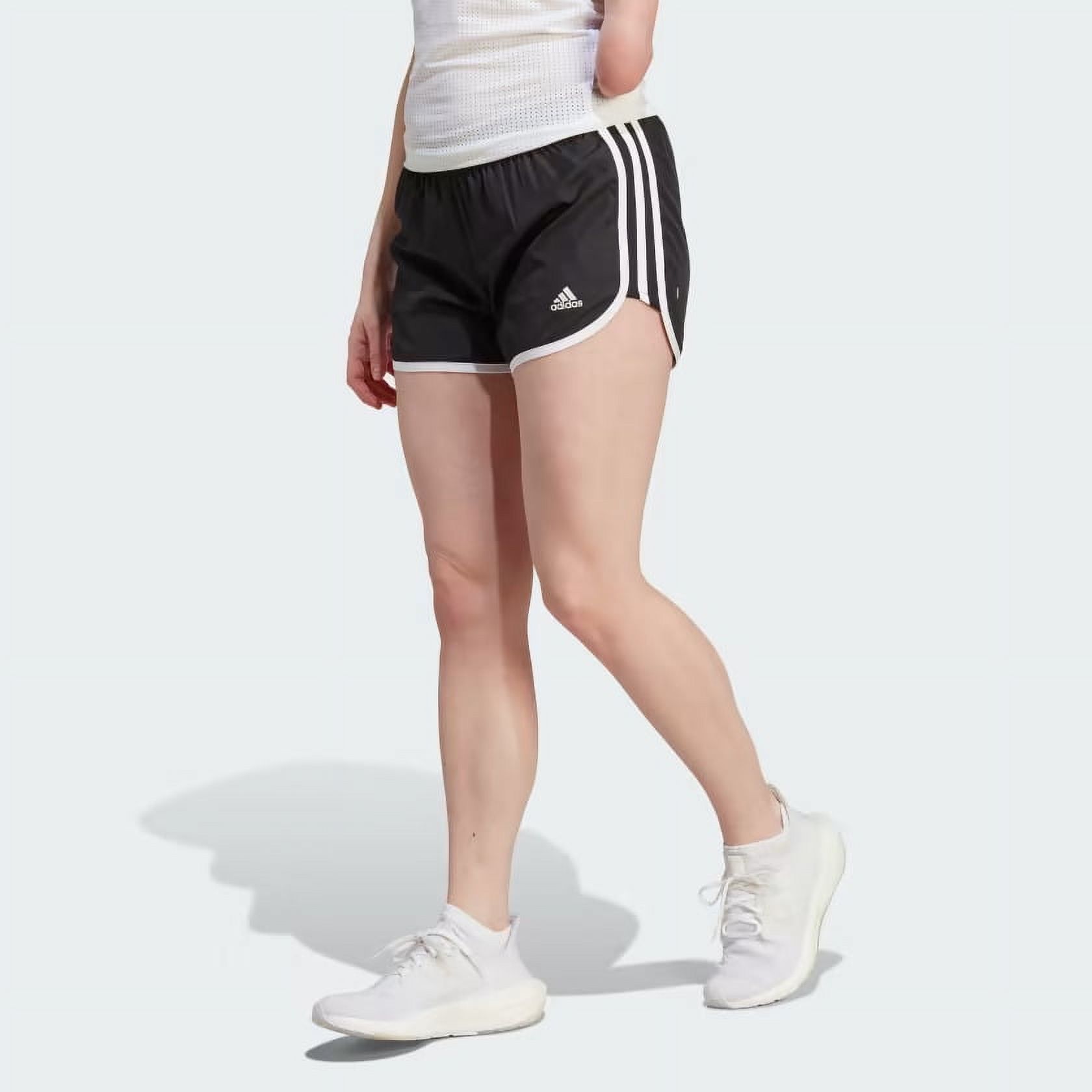 Adidas Women's Marathon 20 Running Shorts Black White photo 2