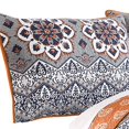 thumbnail image 2 of Benzara BM101991 Tissu Thelon Faux avec Imprimé Floral & Chevron&44; Gris & Bleu - Taille Standard, 2 of 4