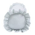thumbnail image 4 of Home Decor Collection 8" x 36" Blue Striped Ruffle Bolster Decorative Pillow, 4 of 5