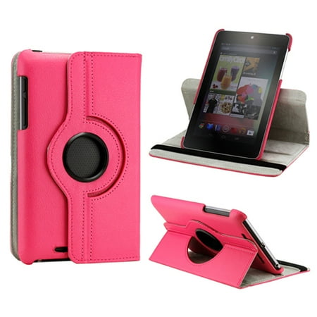 360 Degree Rotating PU Leather Case Cover Swivel Stand for Google Nexus 7 Asus Tablet
