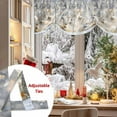 thumbnail image 5 of Merry Christmas Tie Up Valances Curtain, Snowflake Gold Sliver Colored Ball Winter Adjustable Rod Pocket Short Window Treatment Tie Up Curtains Valances for Kitchen Living Room Bathroom 54x18 Inches, 5 of 9