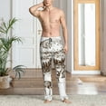 thumbnail image 4 of Salouo Woodland Forest With Deers Print Pajama Pants for Men, Lounge Pants Elastic Waistband Casual Men's sleepwear Loungewear Sleep Pajama Pant -Medium, 4 of 7