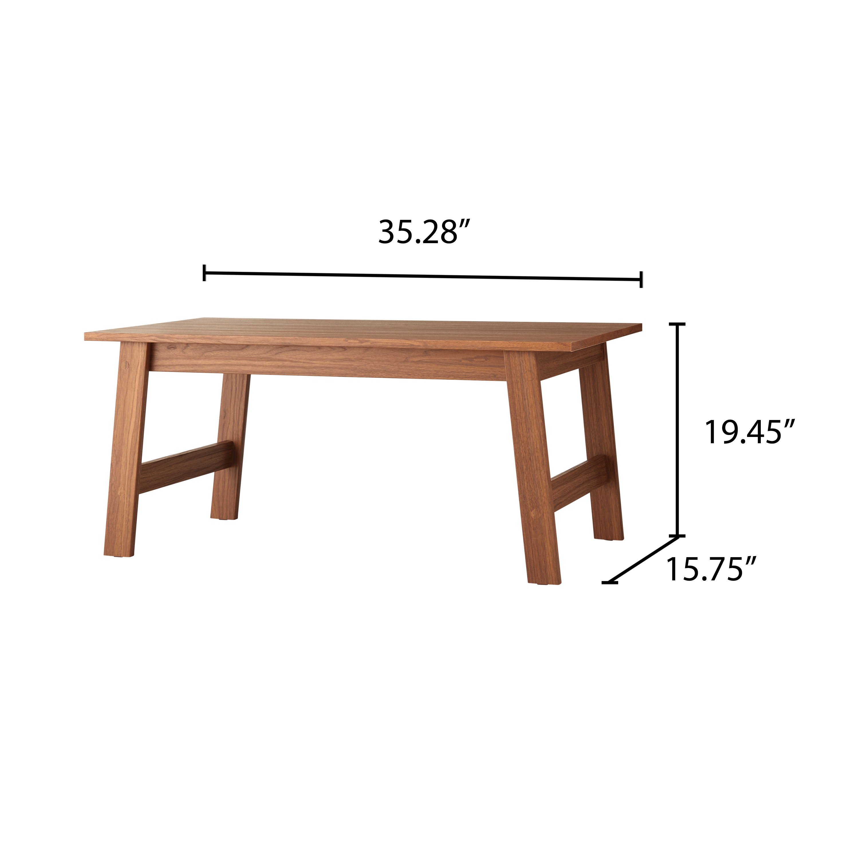 Mainstays Rectangle Coffee Table, Walnut Finish photo 3