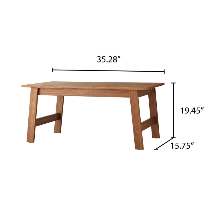 Mainstays Wood Rectangle Coffee Table, Walnut Finish