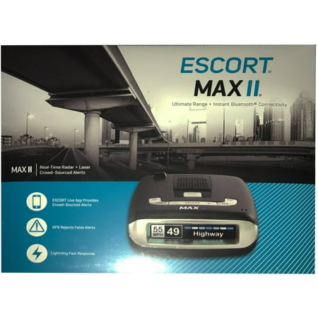 Escort MAX2 Full Feature Laser Radar Detector W/bluetooth Multi-color Graphic Oled Display